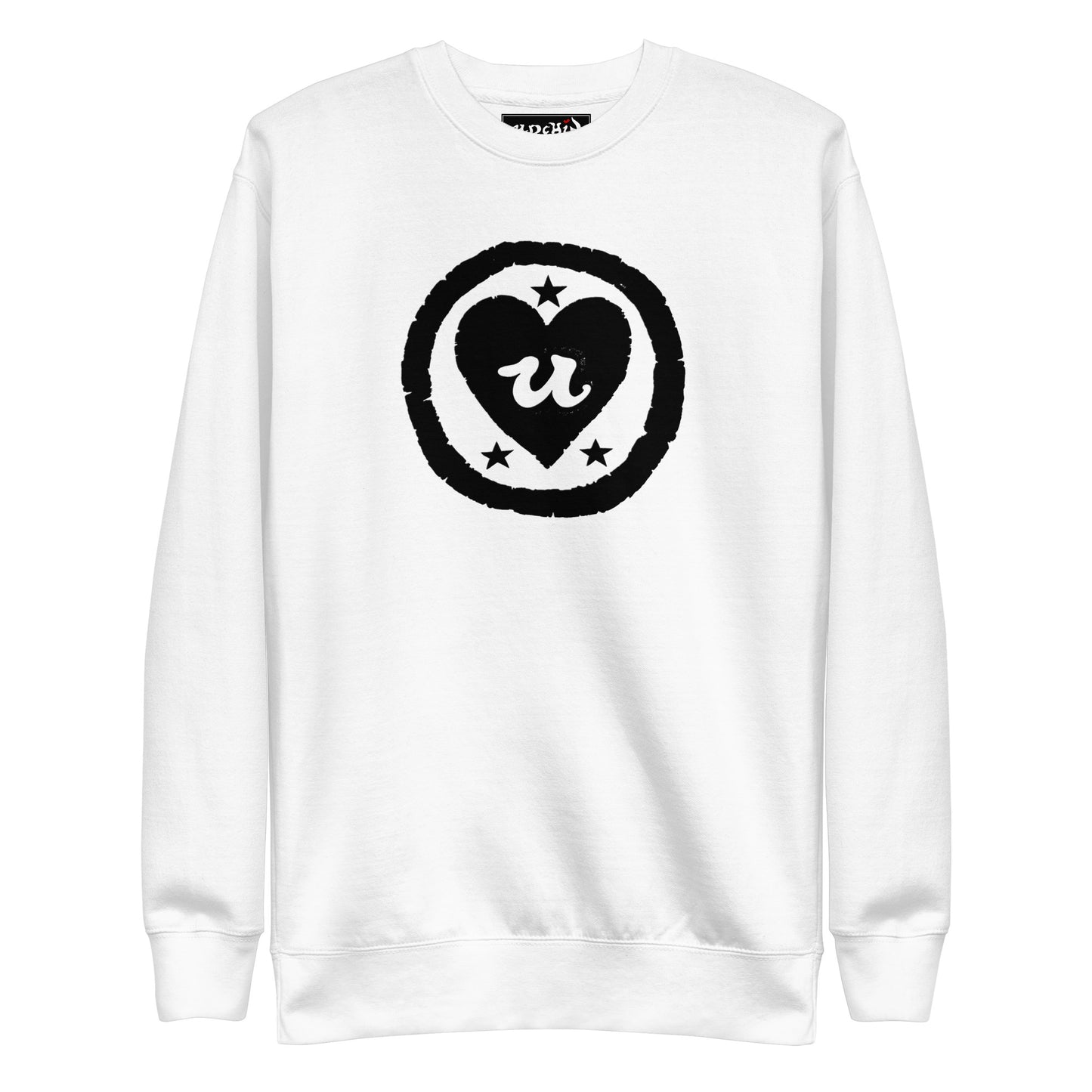 URCHIN 'LOVE U' Black Logo. Premium Cotton Sweatshirt. Choice of Colours. Unisex.