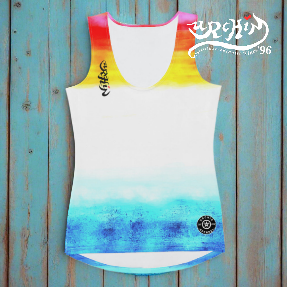 URCHIN Clothes & Swimwear. 'SUNSET BEACH' Womens Tank Top. Choice of Sizes.