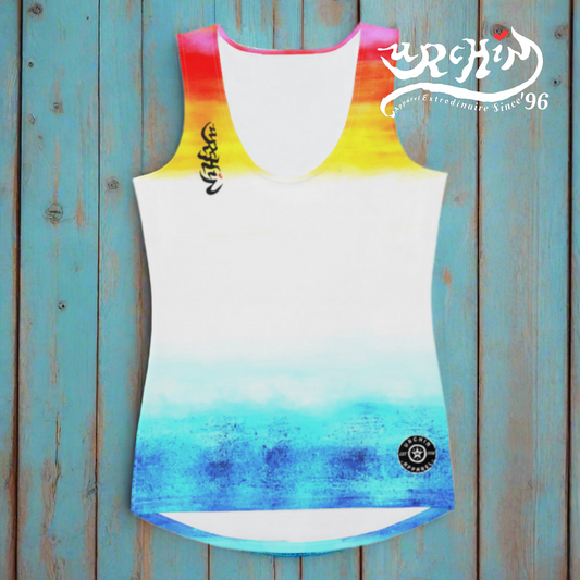 URCHIN Clothes & Swimwear. 'SUNSET BEACH' Womens Tank Top. Choice of Sizes.