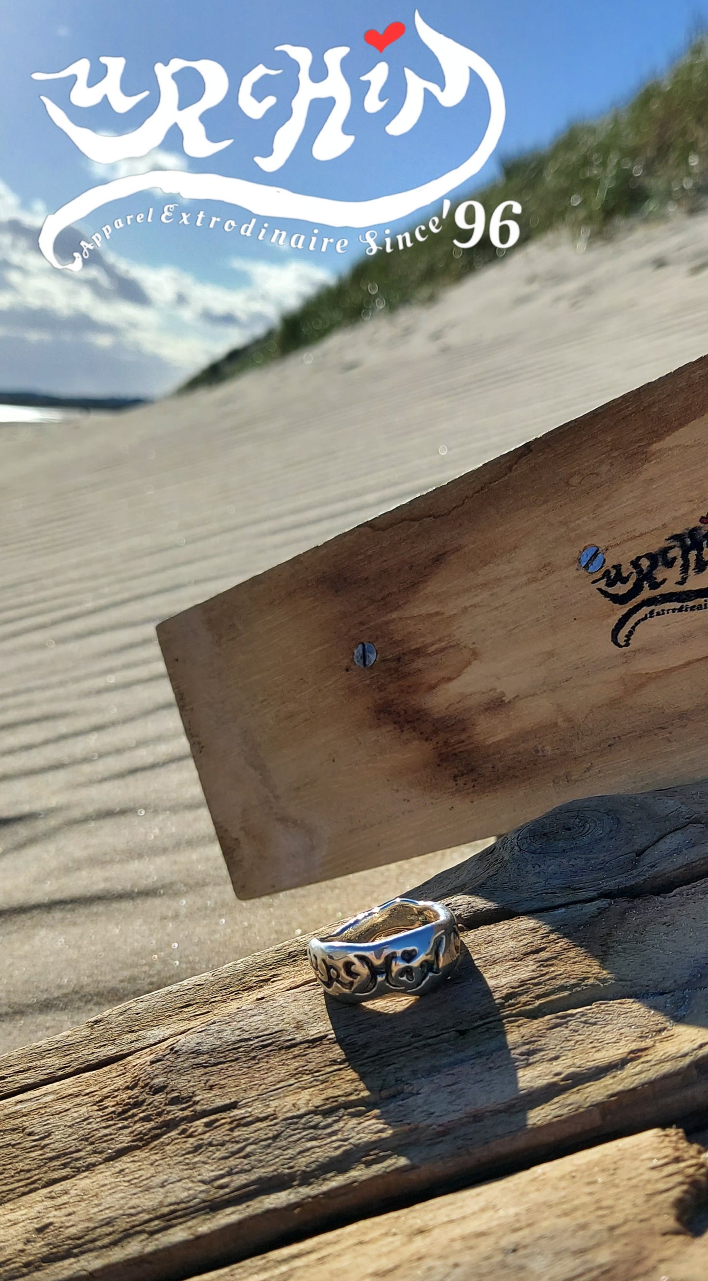 URCHIN Jewellery - 'Skinny' Urchin Logo Ring. Hallmarked. Handmade in the UK. Choice of Custom Sizes available.