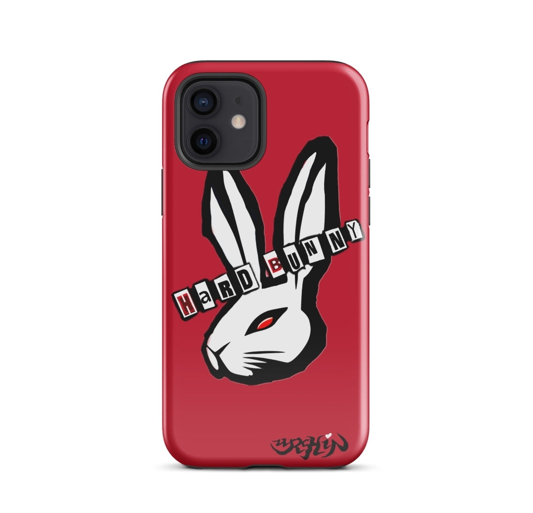 URCHIN - HARD BUNNY logo. Red. Tough Case for iPhone®