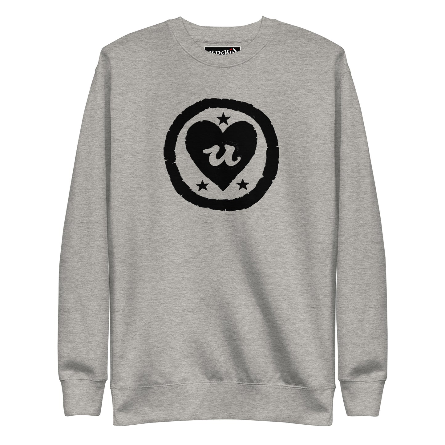URCHIN 'LOVE U' Black Logo. Premium Cotton Sweatshirt. Choice of Colours. Unisex.