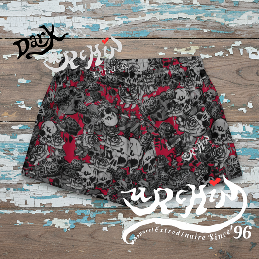 DARK URCHIN SKULL STORM 'WINE' Women’s pajama shorts