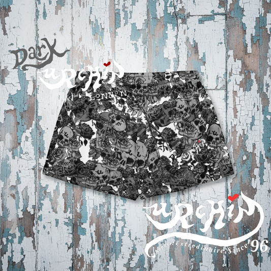 DARK URCHIN SKULL STORM 'SNOW' Women’s pajama shorts