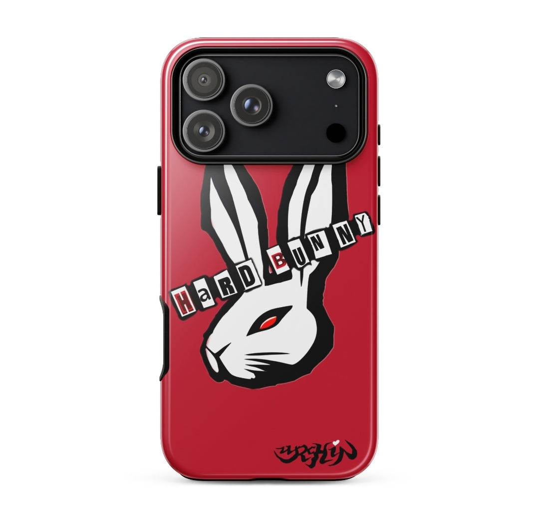 URCHIN - HARD BUNNY logo. Red. Tough Case for iPhone®