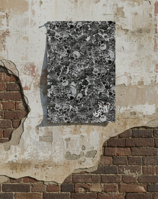 URCHIN 'Skulls & Roses' Skull Storm. Poster