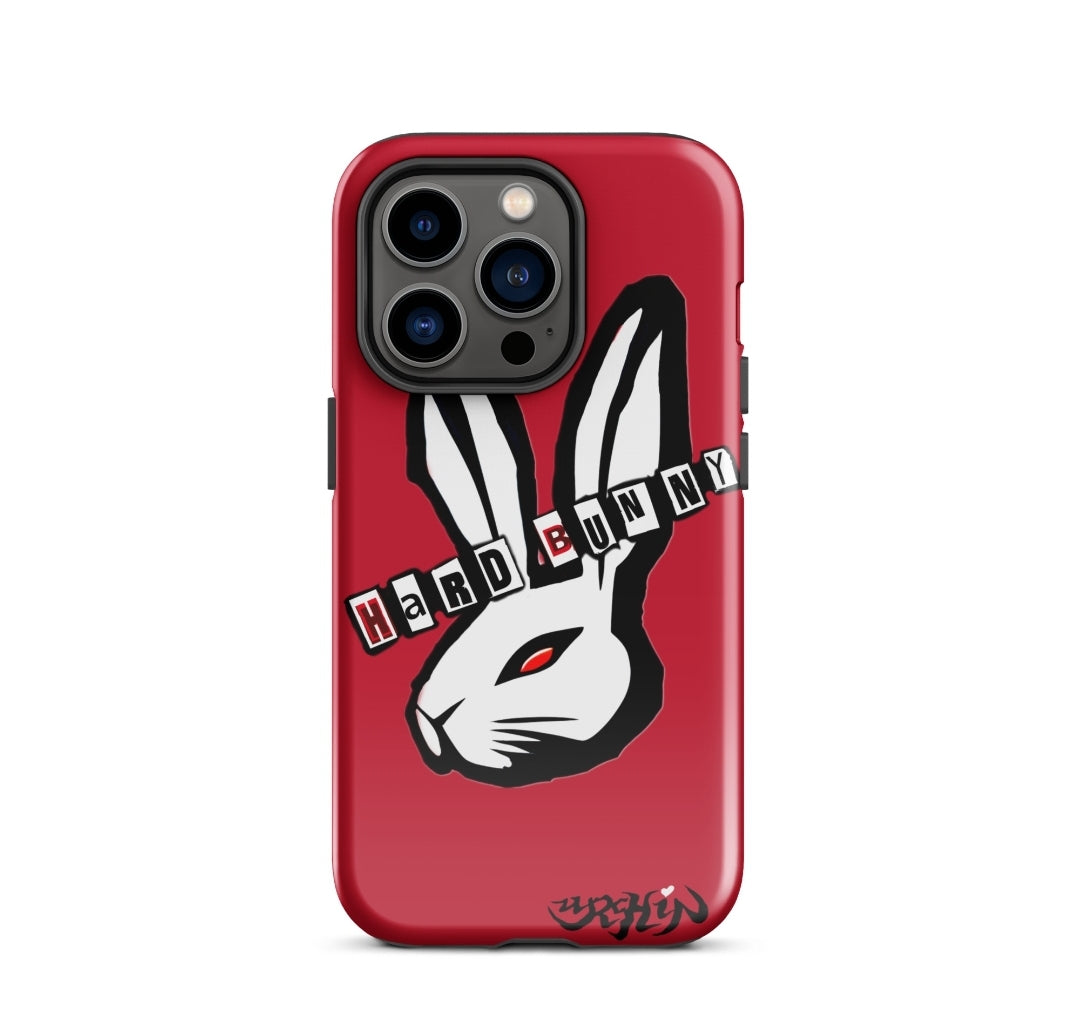 URCHIN - HARD BUNNY logo. Red. Tough Case for iPhone®