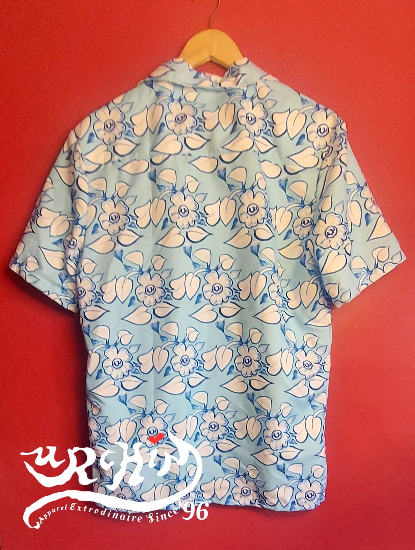 URCHIN 'U LILY' 'Sky( Light Blue) Unisex button shirt. Multiple Sizes.