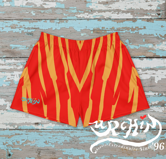URCHIN 'RIP WAVE' 'Red Daiquiri' Unisex Athletic/Swim Shorts