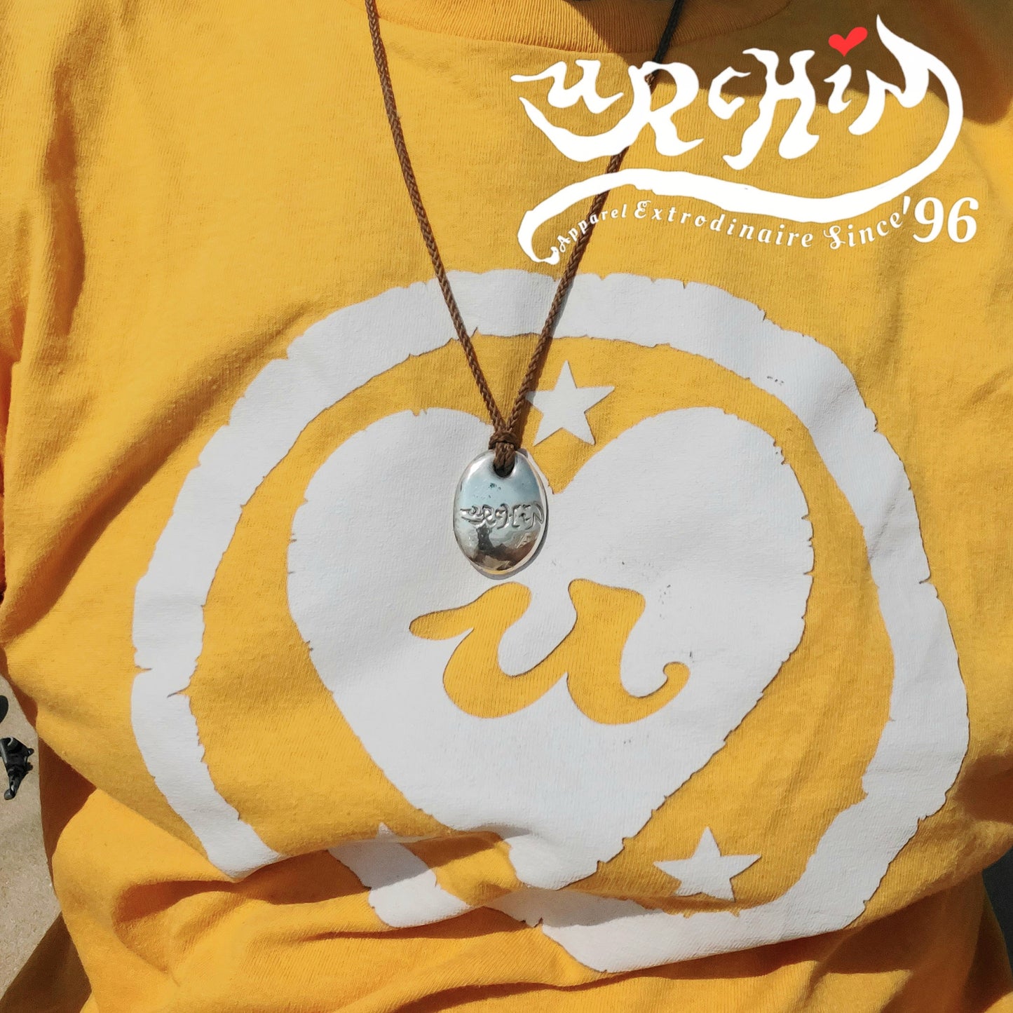 URCHIN-'LOVE U' White Logo. Cotton T Shirt. Choice of Colours. Unisex