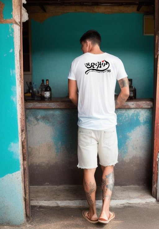 URCHIN Clothes -'LOVE U' Black on Red- Old Poster. Cotton T Shirt. Choice of Colours. Unisex.