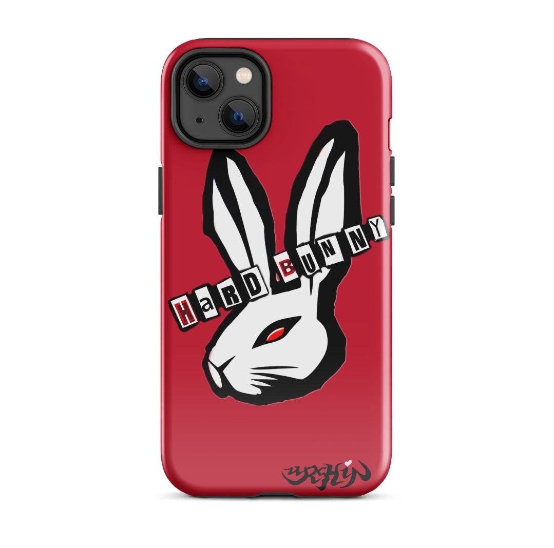 URCHIN - HARD BUNNY logo. Red. Tough Case for iPhone®