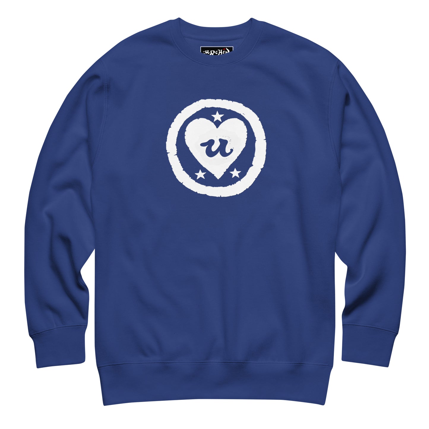 URCHIN 'LOVE U' White Logo. Premium Cotton Sweatshirt. Choice of Colours. Unisex.
