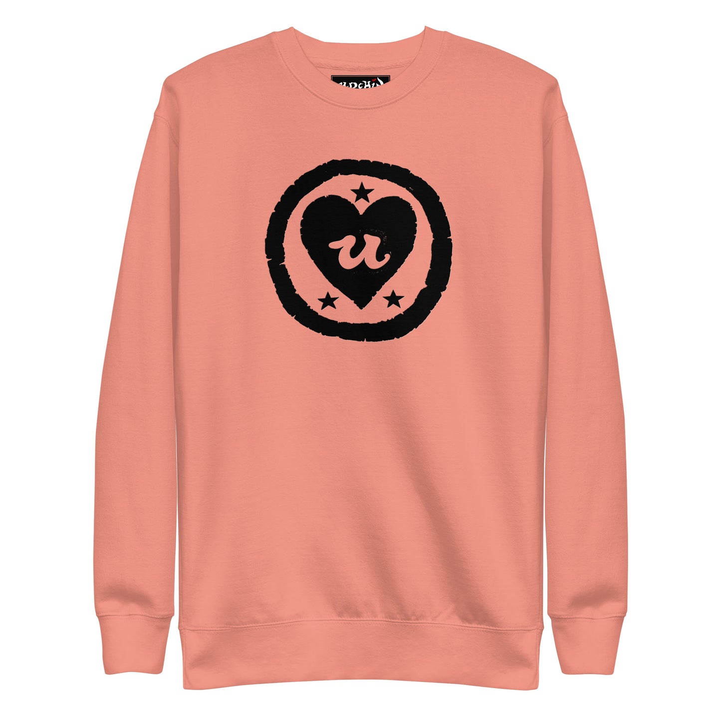 URCHIN 'LOVE U' Black Logo. Premium Cotton Sweatshirt. Choice of Colours. Unisex.