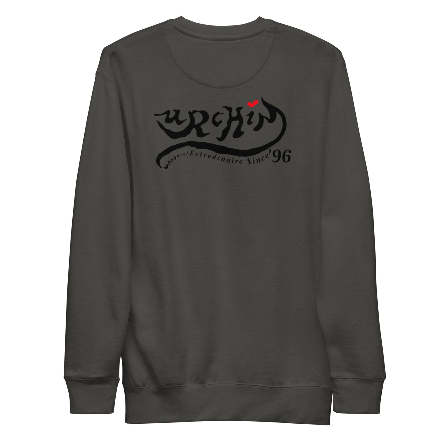 URCHIN 'LOVE U' Black Logo. Premium Cotton Sweatshirt. Choice of Colours. Unisex.
