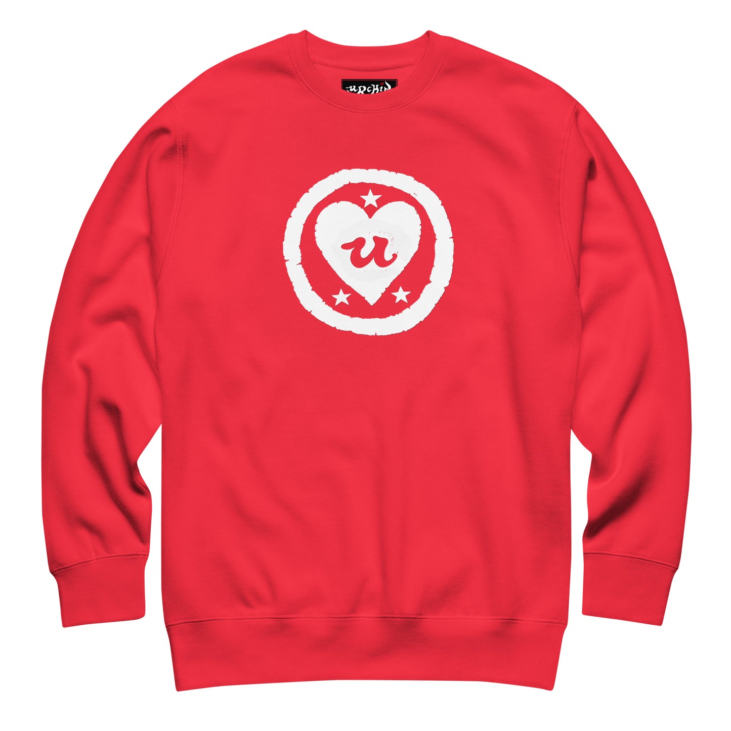 URCHIN 'LOVE U' White Logo. Premium Cotton Sweatshirt. Choice of Colours. Unisex.