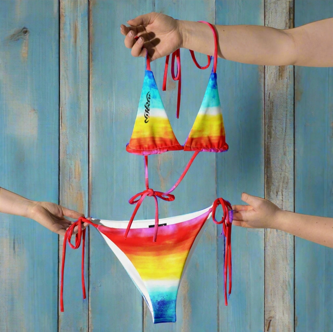 URCHIN 'SUNRISE BEACH' recycled string bikini.