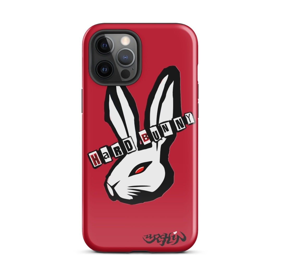 URCHIN - HARD BUNNY logo. Red. Tough Case for iPhone®