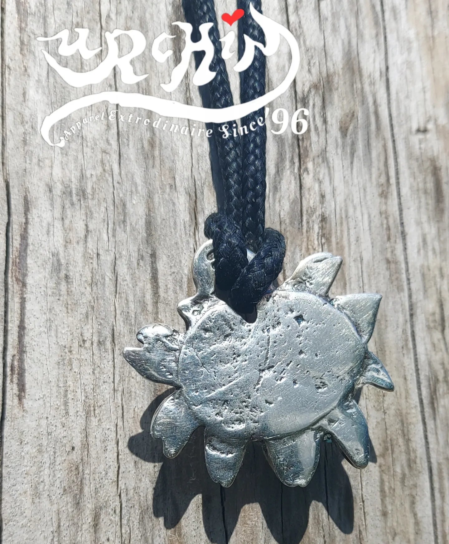 URCHIN Jewellery- 'Labchin' Solid Silver and Turquoise Pendant. Hallmarked. Hand-made in the UK.