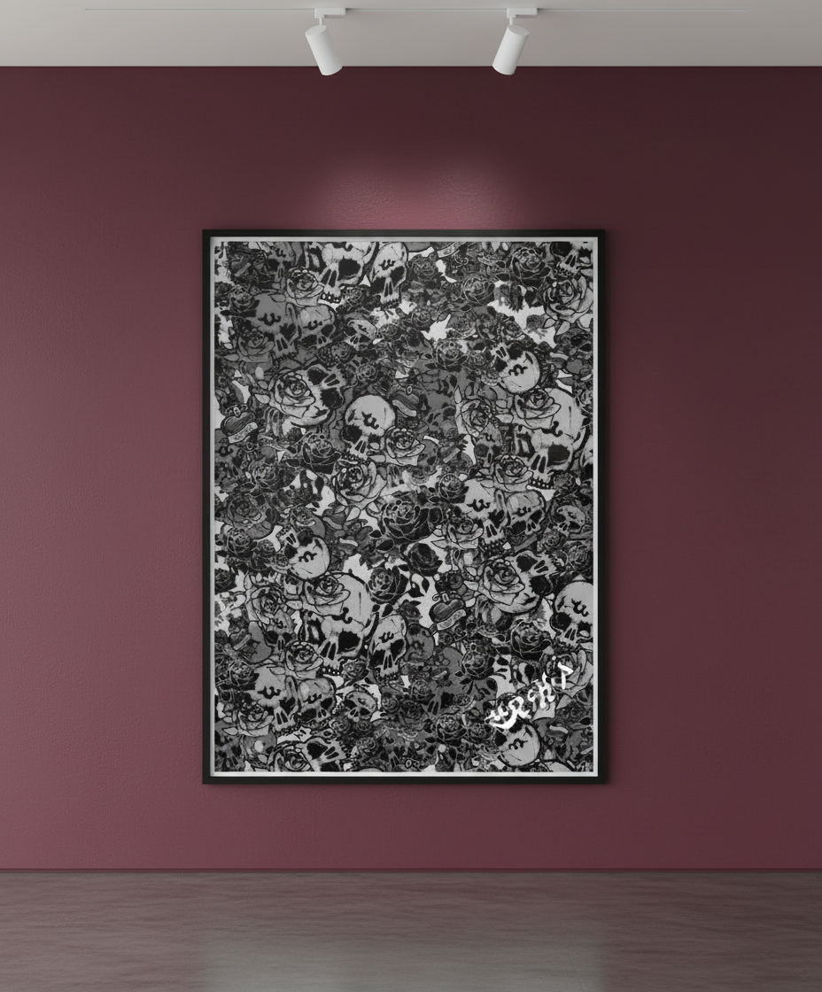 URCHIN 'Skulls & Roses' Skull Storm. Poster