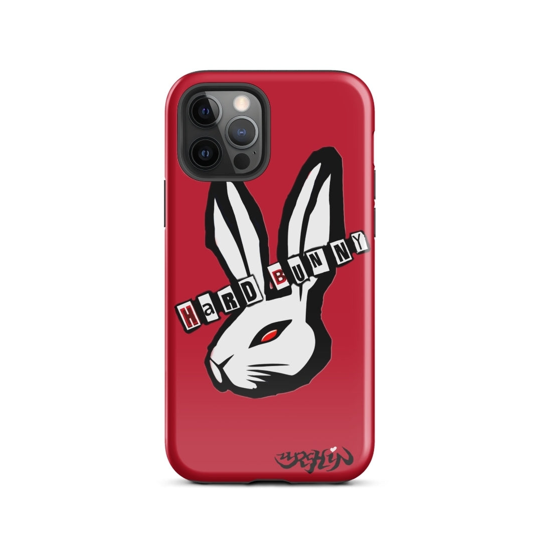URCHIN - HARD BUNNY logo. Red. Tough Case for iPhone®