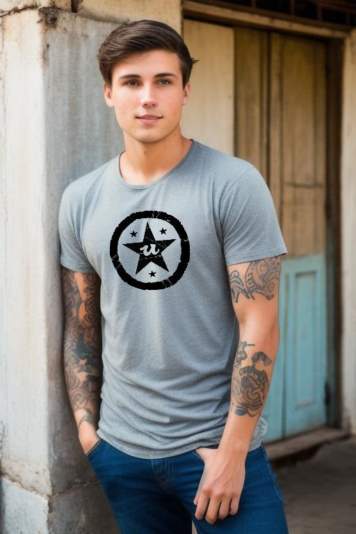 URCHIN -'U STAR' Black Logo. Cotton T Shirt. Choice of Colours. Unisex.