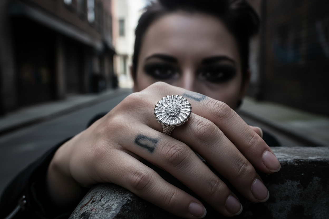 URCHIN Jewellery - 'Daisy' Ring. Hallmarked & Handmade in the UK. Choice of Custom Sizes available.