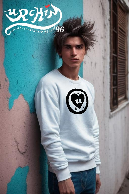 URCHIN Clothes 'LOVE U' Black Logo. Premium Cotton Sweatshirt. Choice of Colours. Unisex.