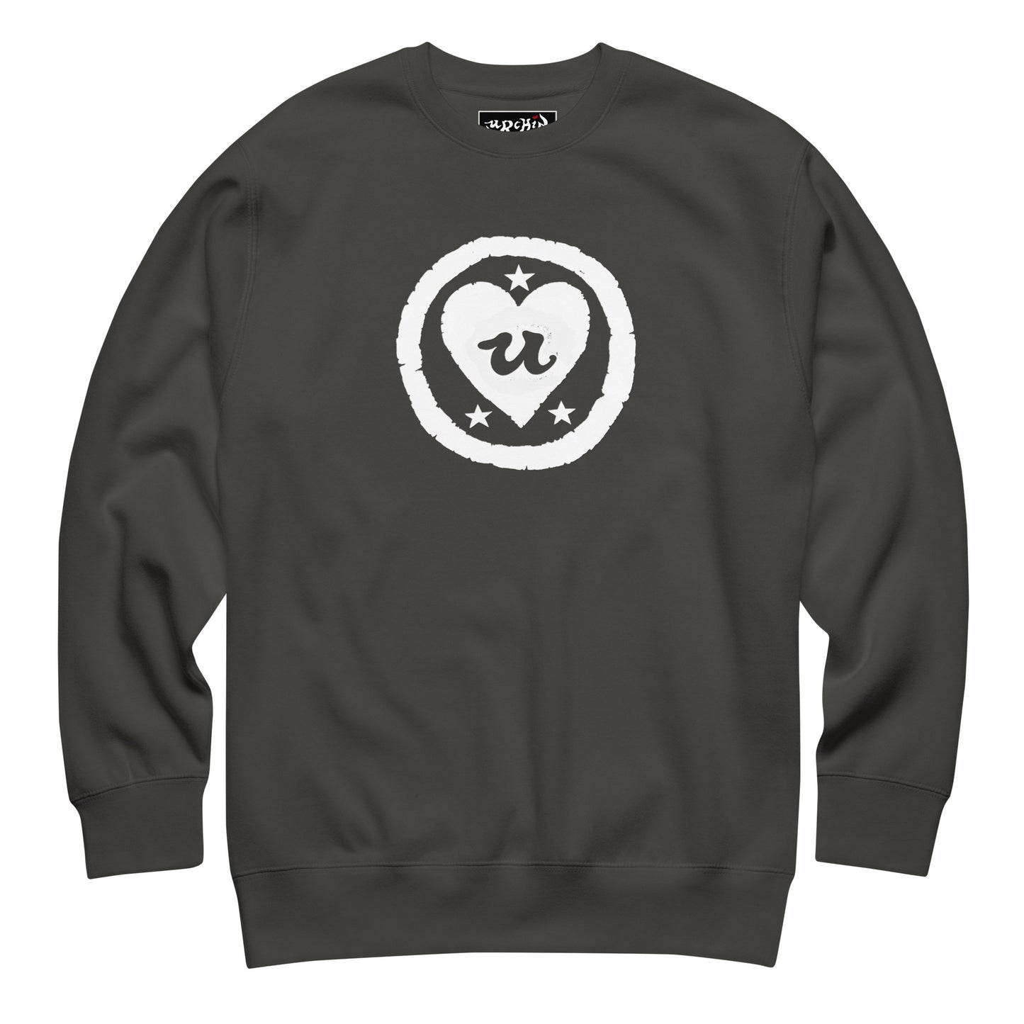 URCHIN 'LOVE U' White Logo. Premium Cotton Sweatshirt. Choice of Colours. Unisex.