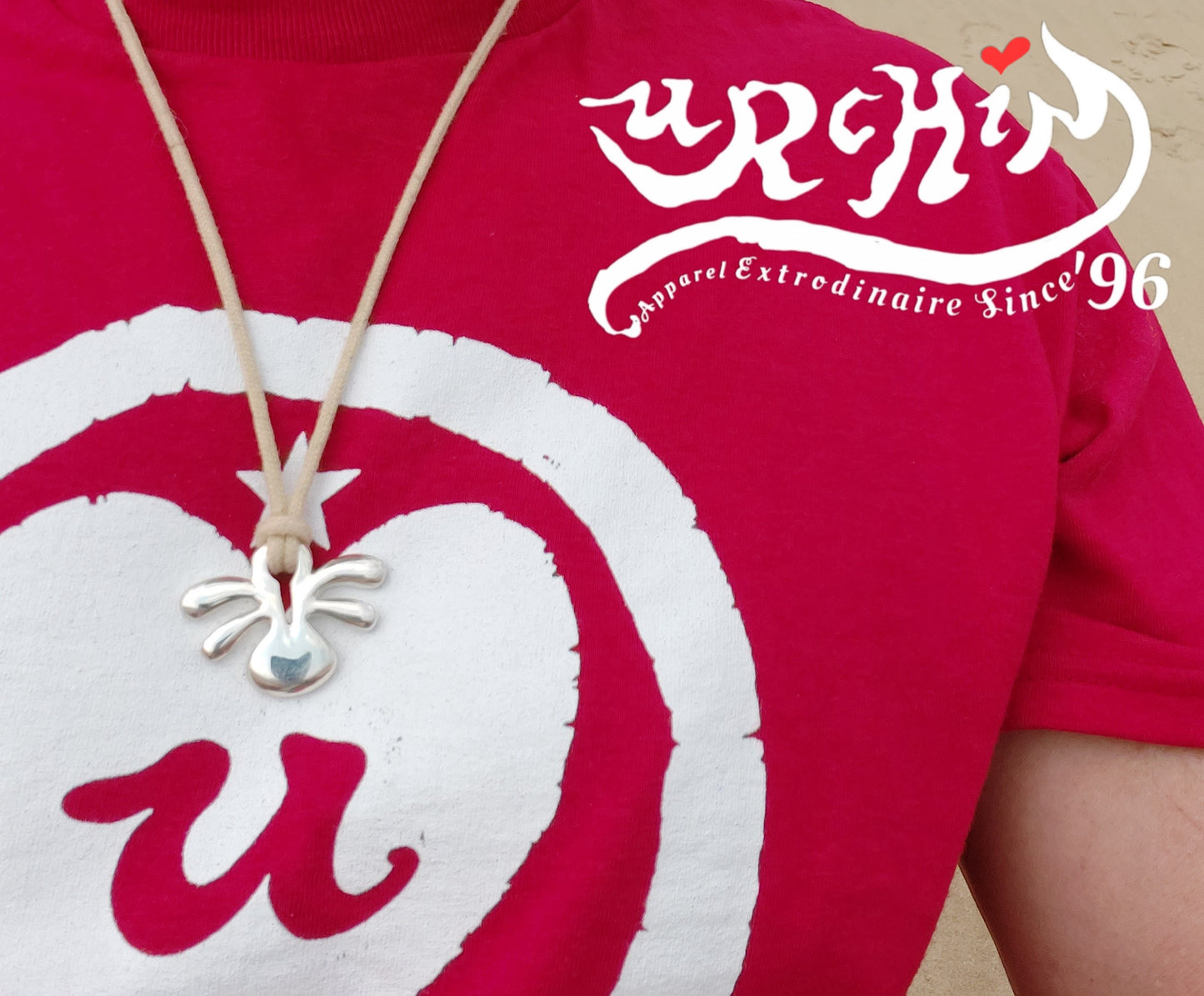 URCHIN Jewellery-'Smooth Tsuba' Solid Silver Pendant. Hallmarked. Hand Made in the UK. Choice of Cord.