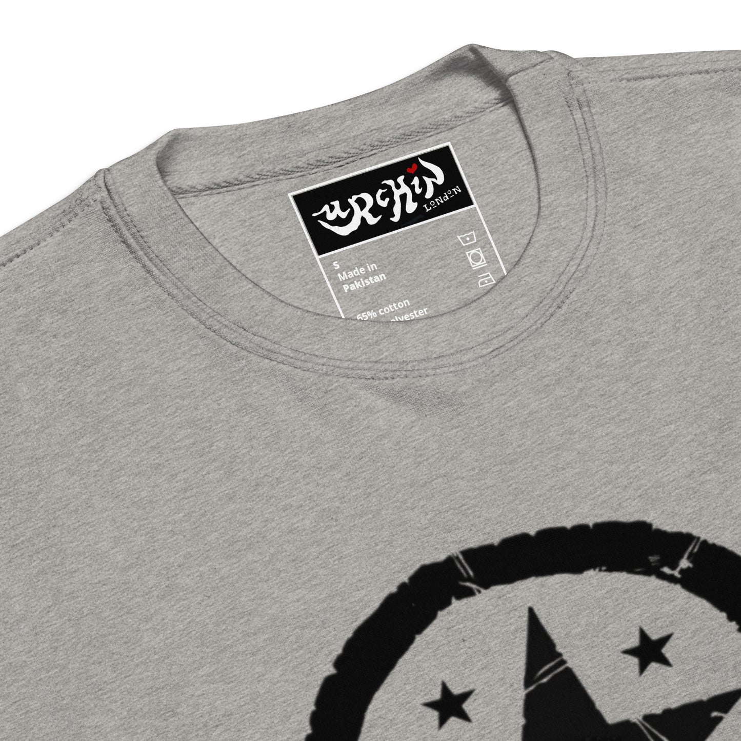 URCHIN-'U STAR' Black Logo. Premium Cotton Sweatshirt. Choice of Colours. Unisex.