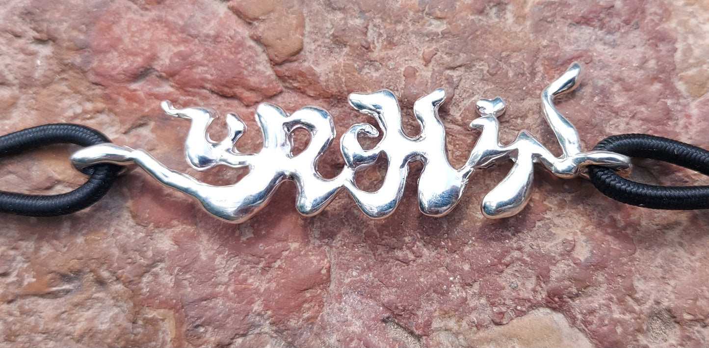 URCHIN 'URCHIN' Logo Womens Choker Pendant. Solid Silver. Hallmarked and Hand-made in UK.