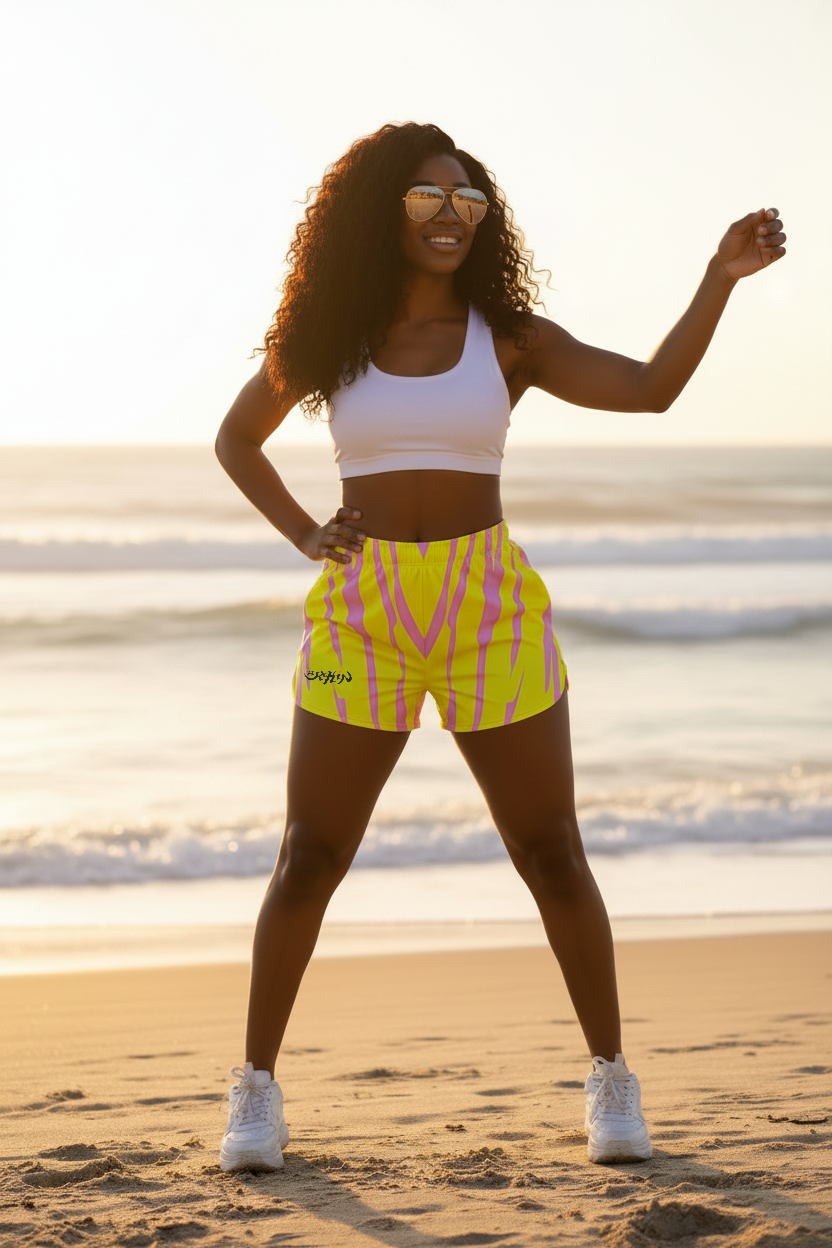 URCHIN 'RIP WAVE' 'Candy Floss' Unisex Athletic/Swim Shorts