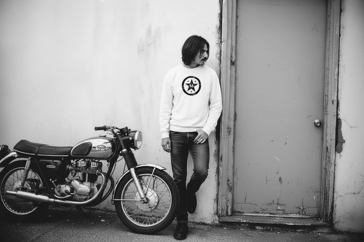 URCHIN-'U STAR' Black Logo. Premium Cotton Sweatshirt. Choice of Colours. Unisex.
