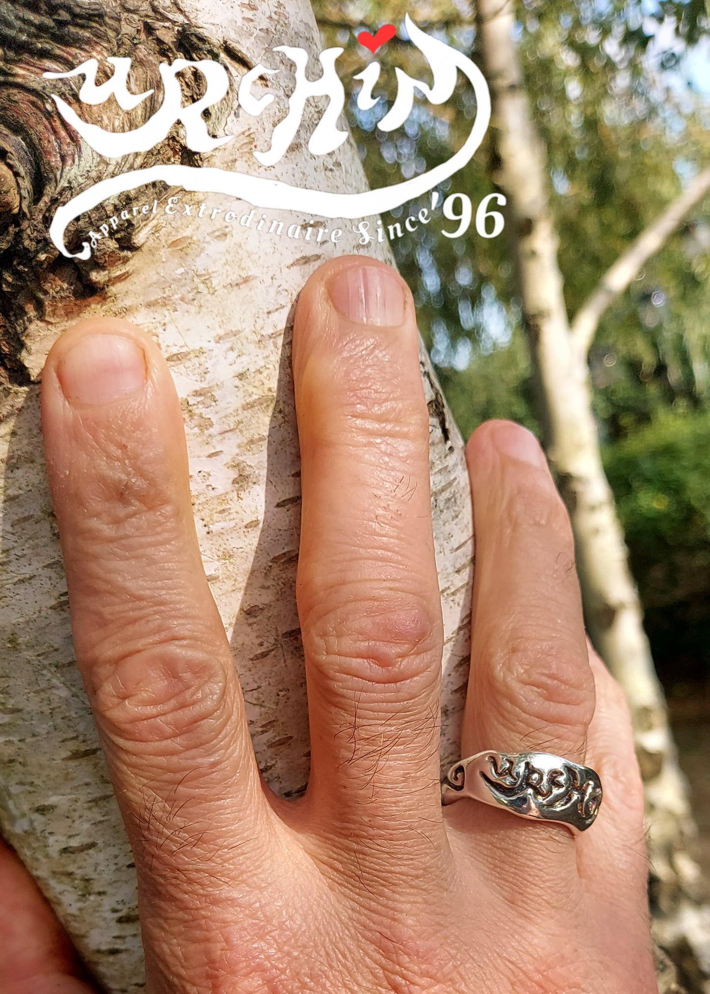 URCHIN Jewellery - 'Skinny' Urchin Logo Ring. Hallmarked. Handmade in the UK. Choice of Custom Sizes available.