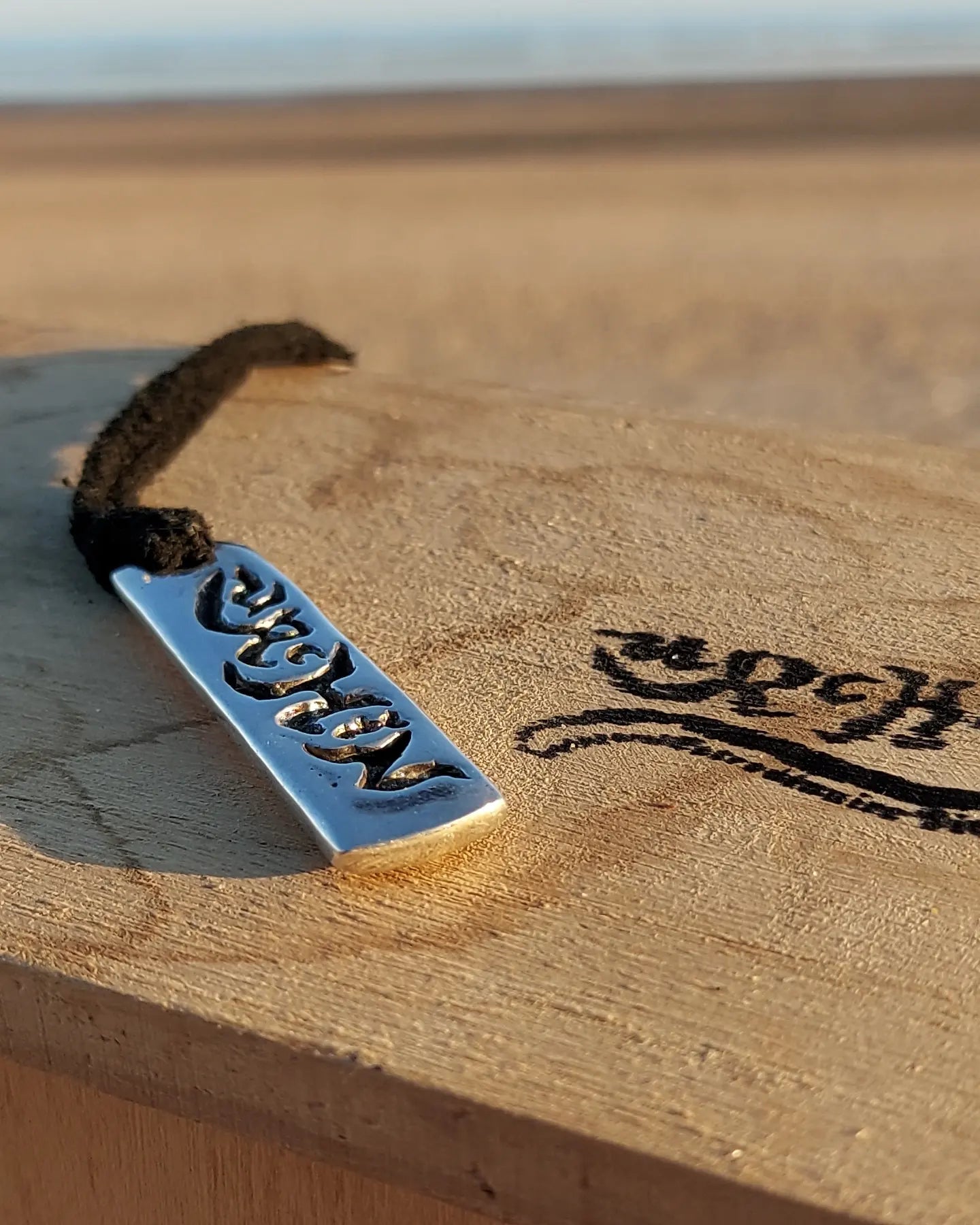 URCHIN -'Spiral Slab' Logo Unisex Pendant. Solid Silver, Hallmarked. Hand-made in UK.