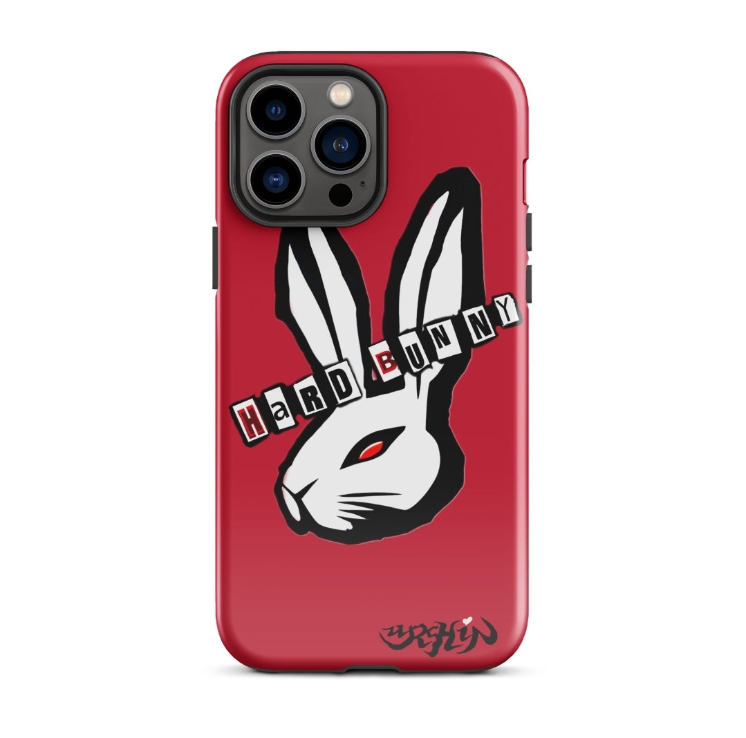 URCHIN - HARD BUNNY logo. Red. Tough Case for iPhone®