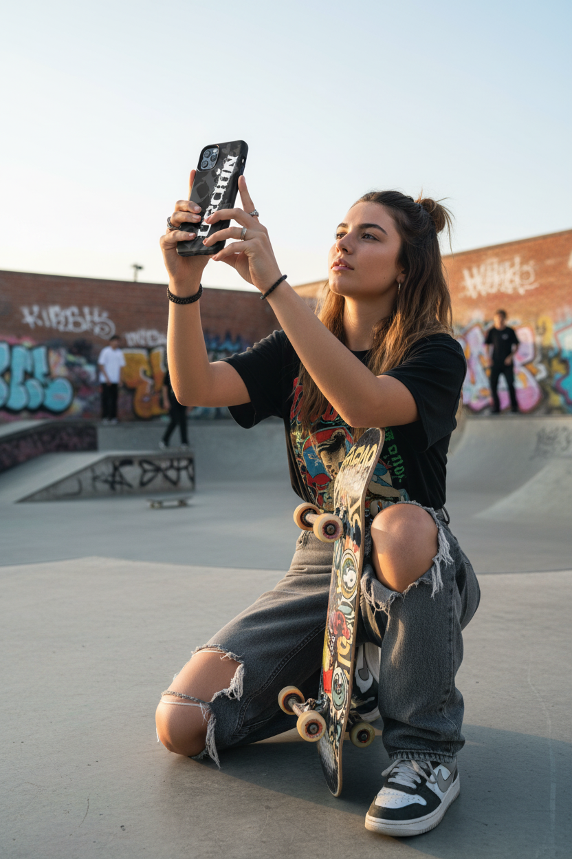 URCHIN.URBAN LOGO. Black. Tough Case for iPhone®
