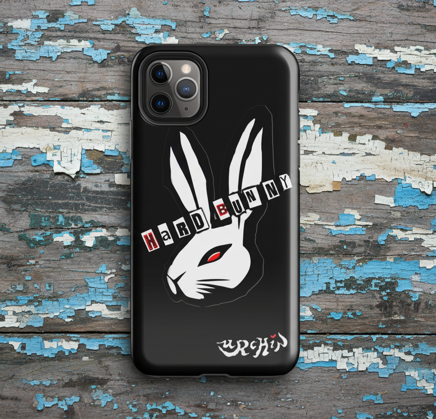 URCHIN- HARD BUNNY. Black. Tough Case for iPhone®