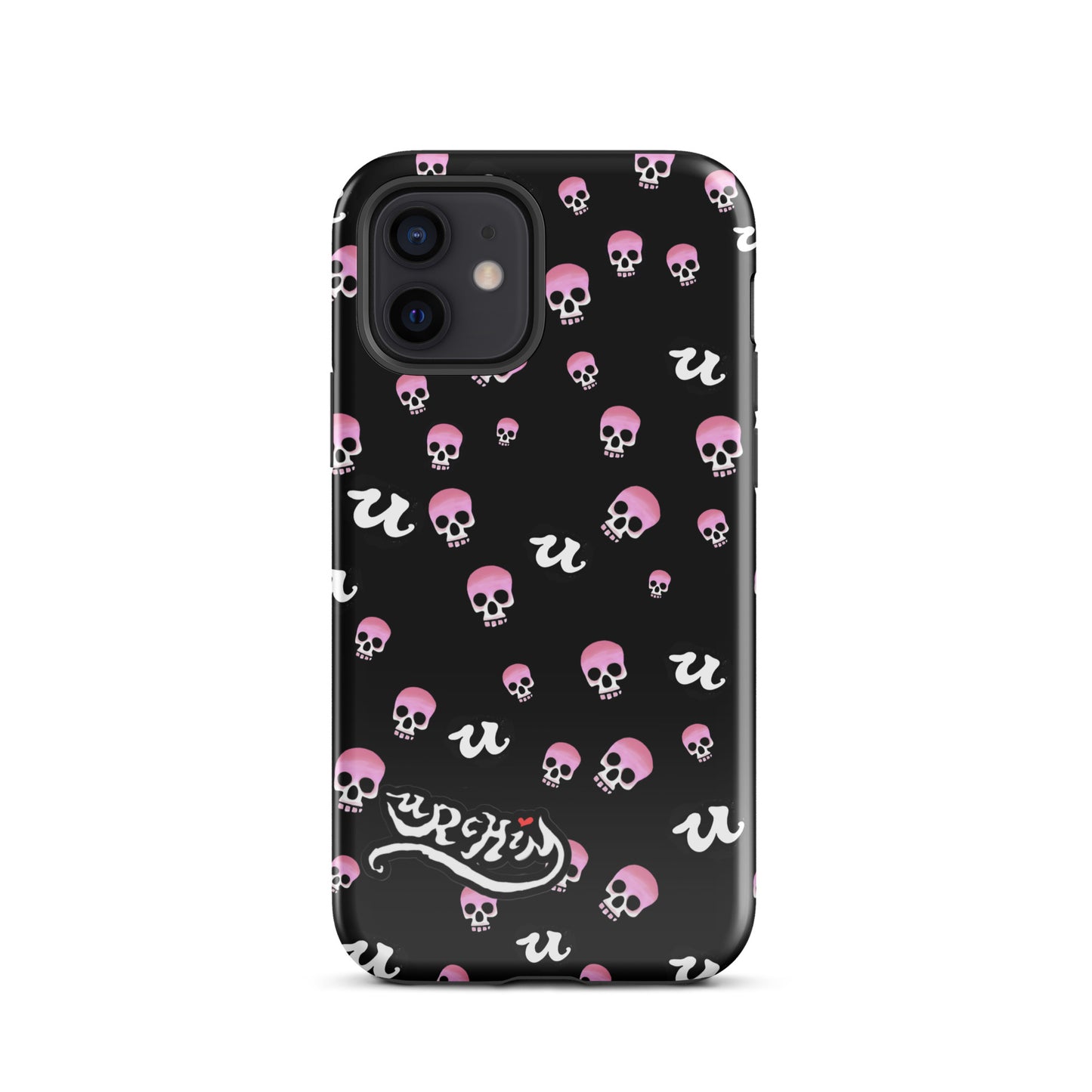 URCHIN Phone Protector. 'PINK SKULLS' Tough Case for iPhone®. Choice of Models.