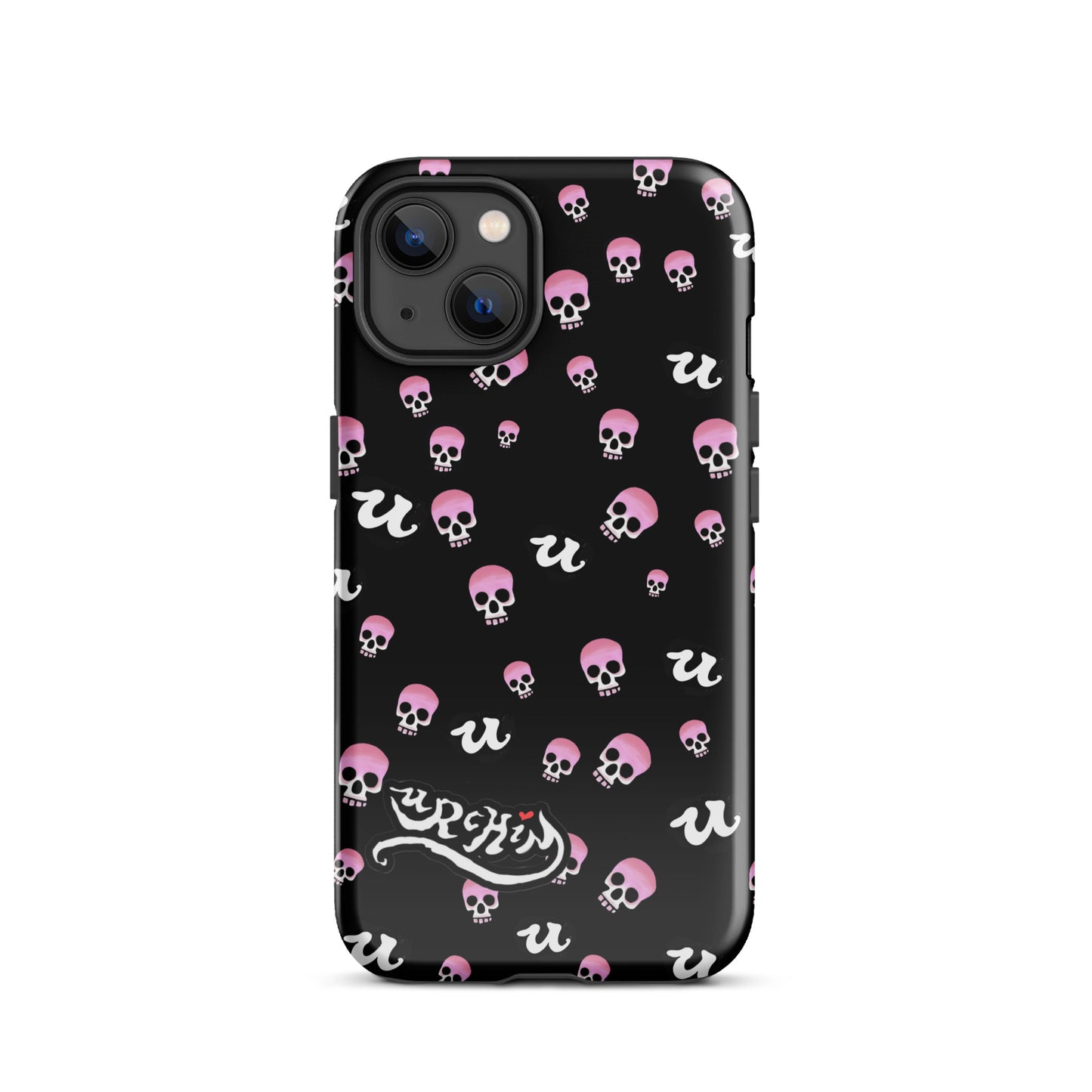 URCHIN Phone Protector. 'PINK SKULLS' Tough Case for iPhone®. Choice of Models.
