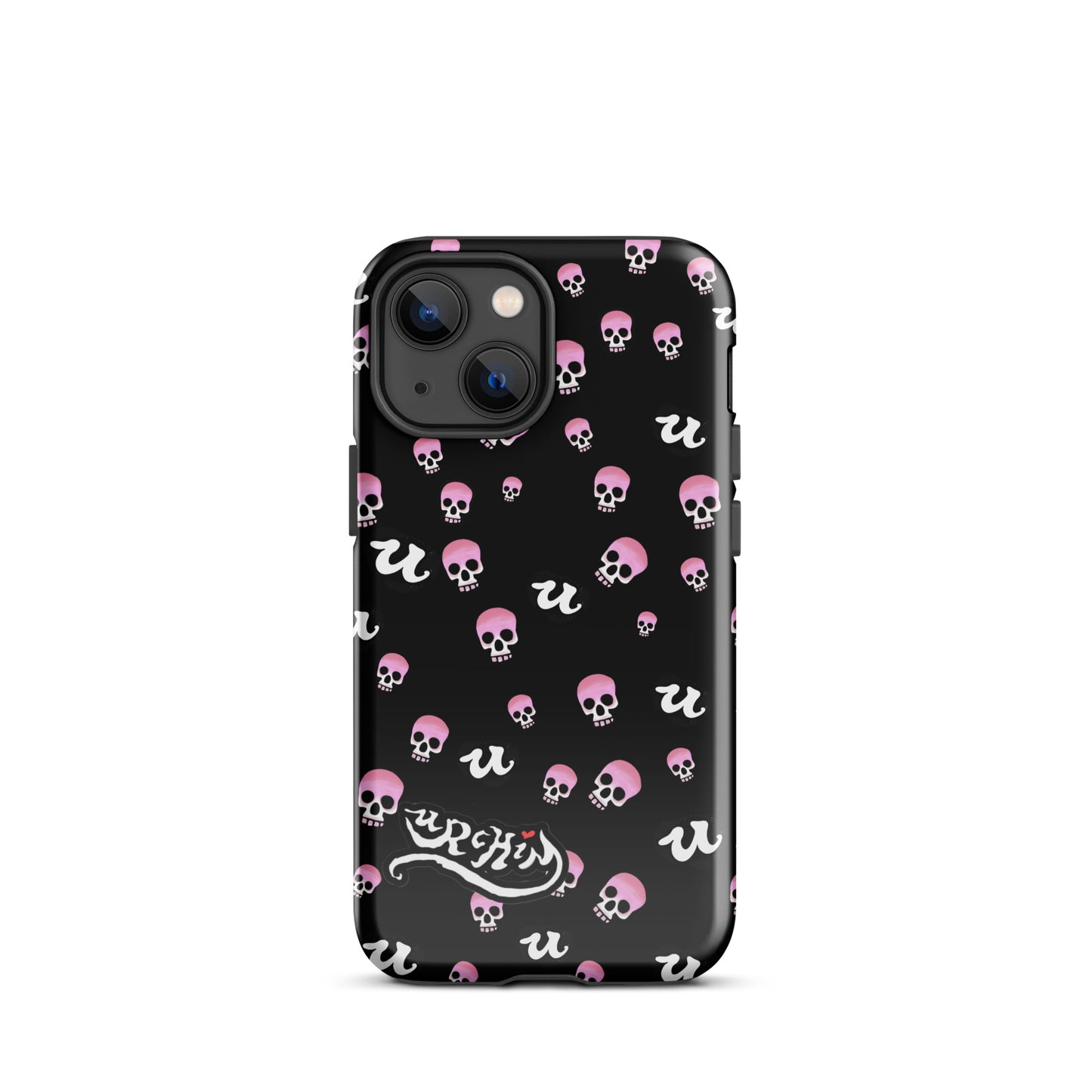 URCHIN Phone Protector. 'PINK SKULLS' Tough Case for iPhone®. Choice of Models.