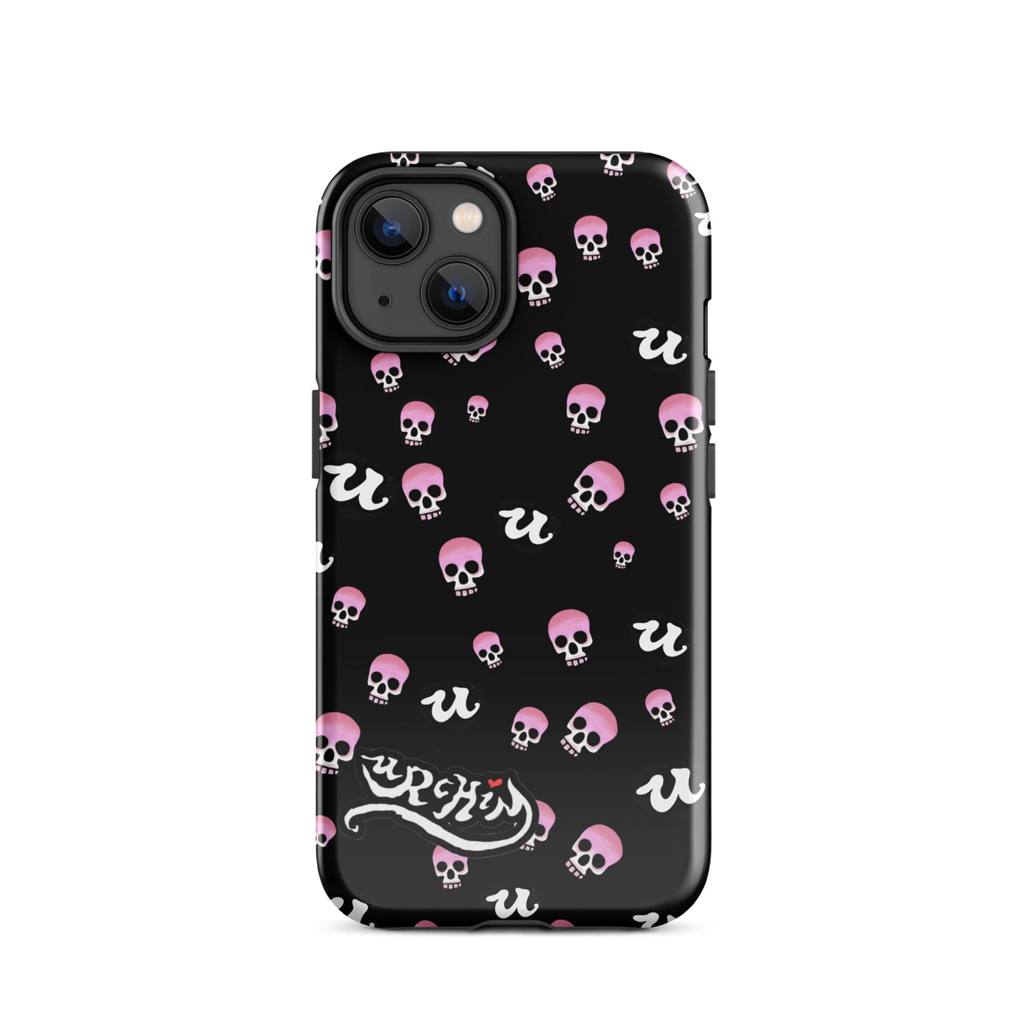 URCHIN Phone Protector. 'PINK SKULLS' Tough Case for iPhone®. Choice of Models.