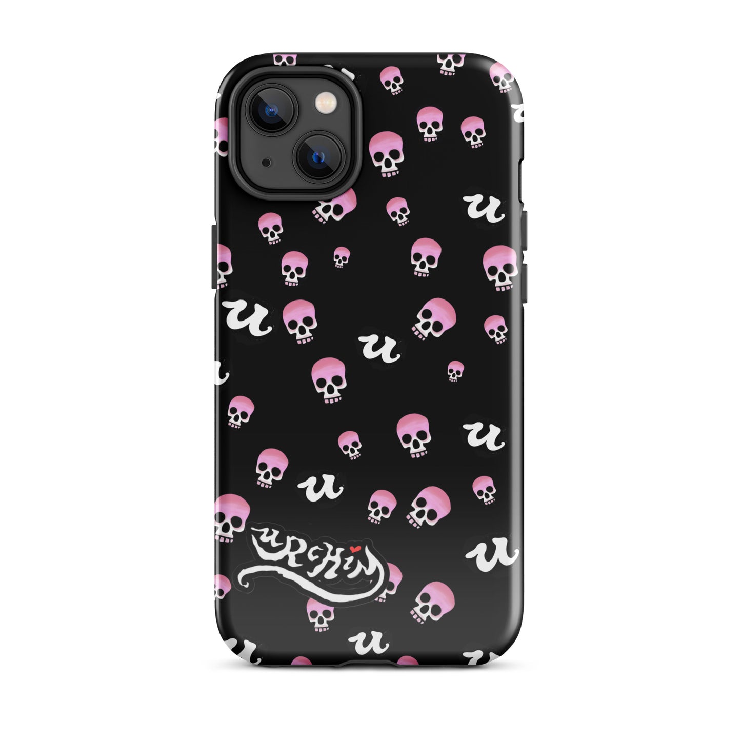 URCHIN Phone Protector. 'PINK SKULLS' Tough Case for iPhone®. Choice of Models.
