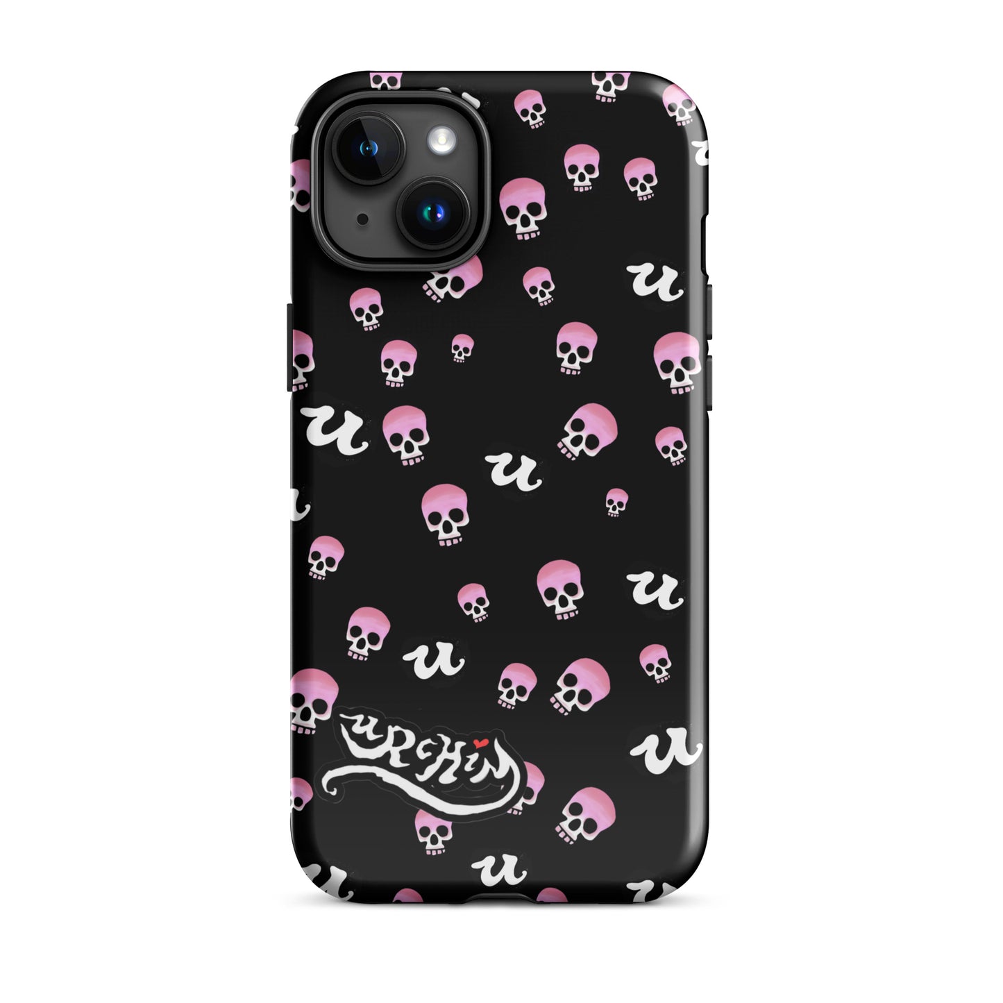 URCHIN Phone Protector. 'PINK SKULLS' Tough Case for iPhone®. Choice of Models.