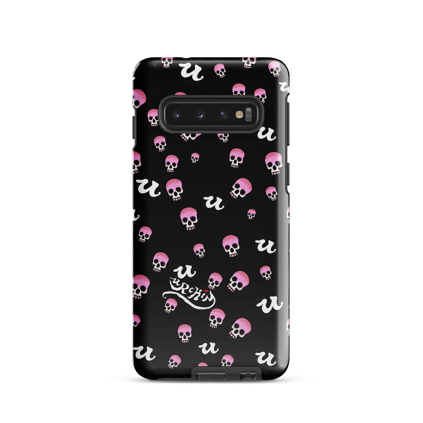 URCHIN Phone Protector 'PINK SKULLS'. Tough case for Samsung®