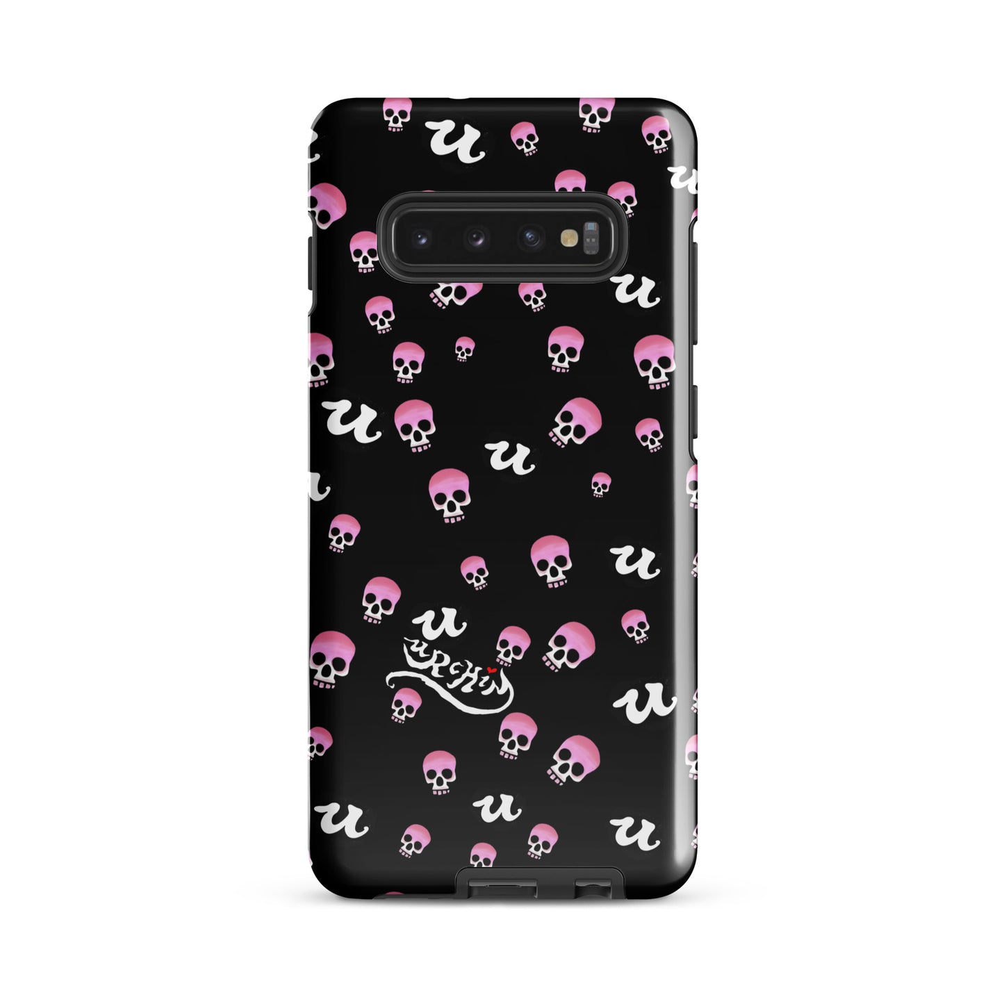 URCHIN Phone Protector 'PINK SKULLS'. Tough case for Samsung®