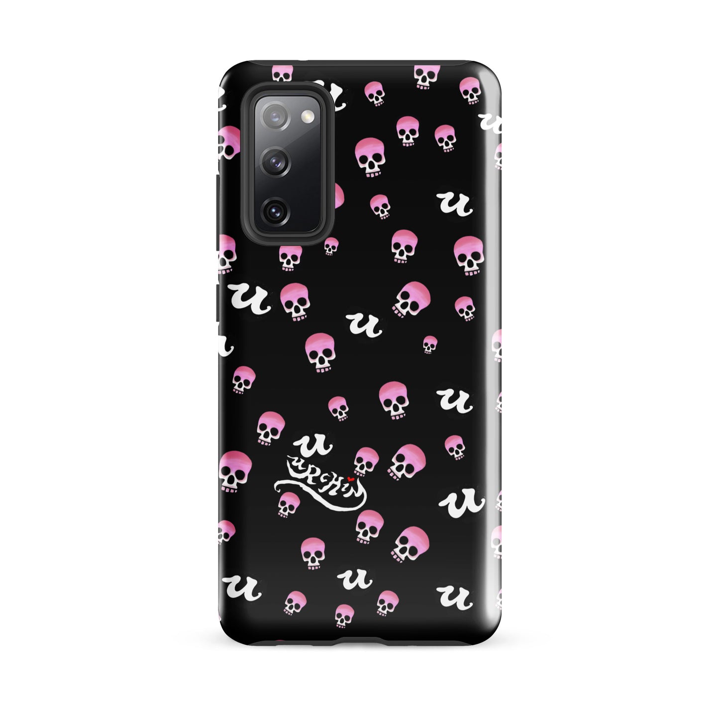 URCHIN Phone Protector 'PINK SKULLS'. Tough case for Samsung®