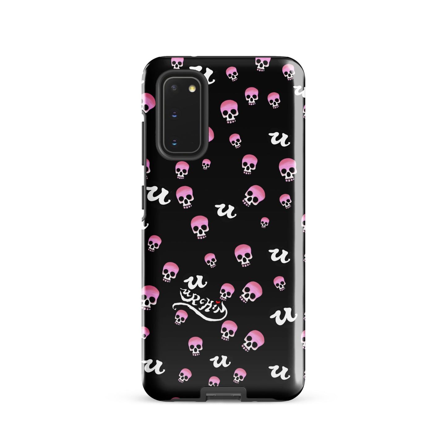 URCHIN Phone Protector 'PINK SKULLS'. Tough case for Samsung®