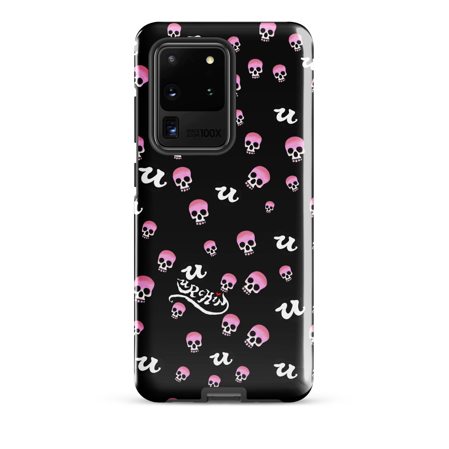 URCHIN Phone Protector 'PINK SKULLS'. Tough case for Samsung®